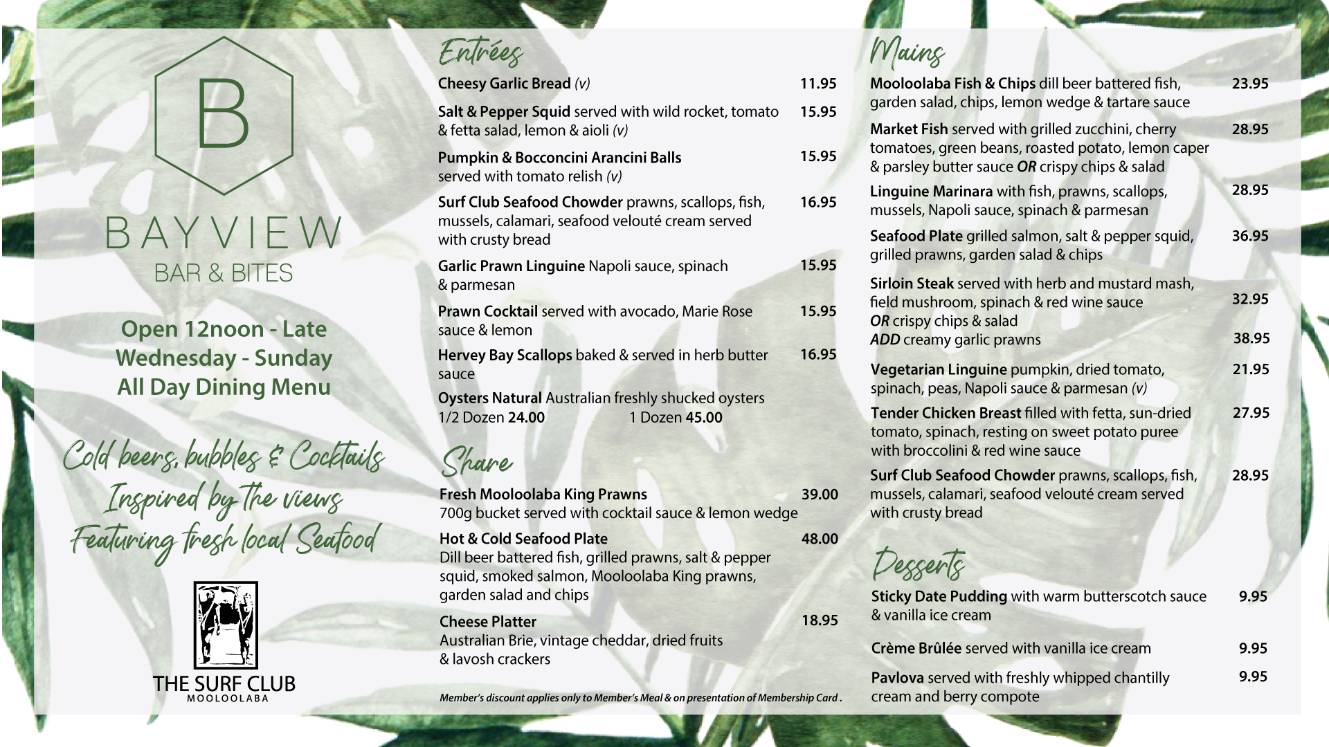 The Surf Club Mooloolaba Dining & Entertainment Sunshine Coast